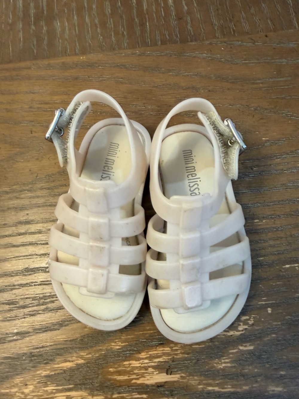 Mini Melissa Cream Jelly Gladiator Sandals for Kids